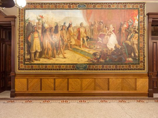Op-Ed: Covering up paintings of Columbus imprisons history