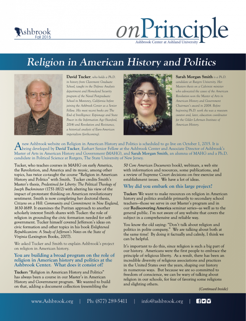 Religion in American History and Politics
