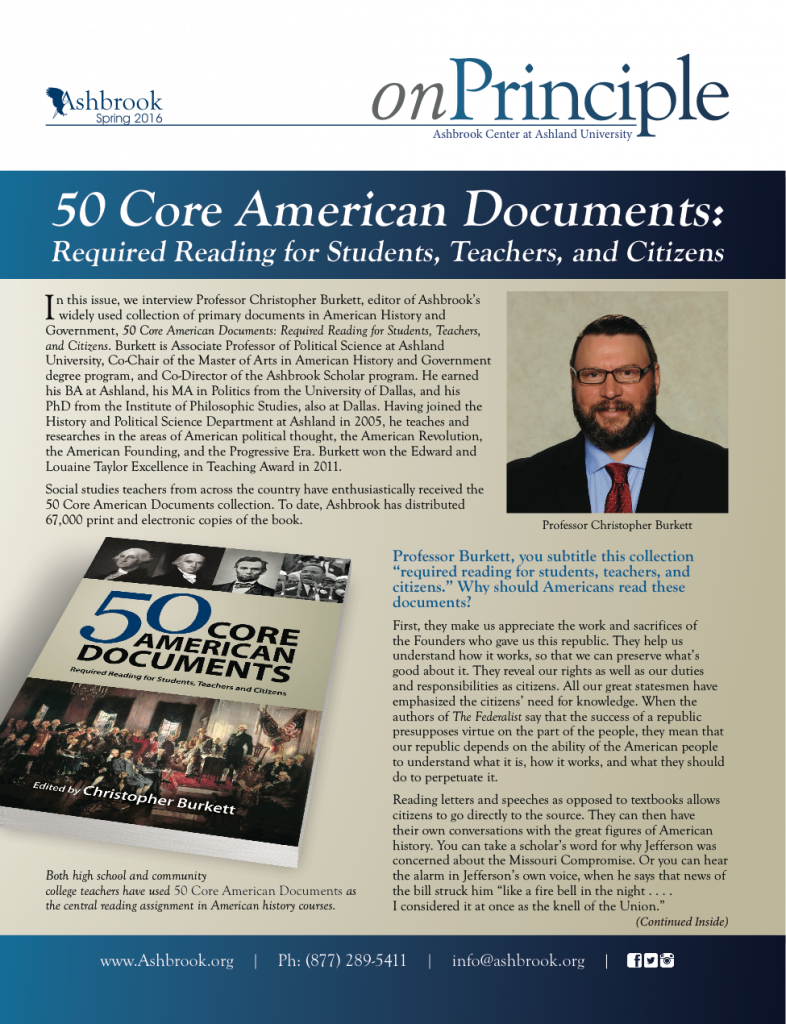 50 Core American Documents: Required Reading for Students, Teachers, and Citizens