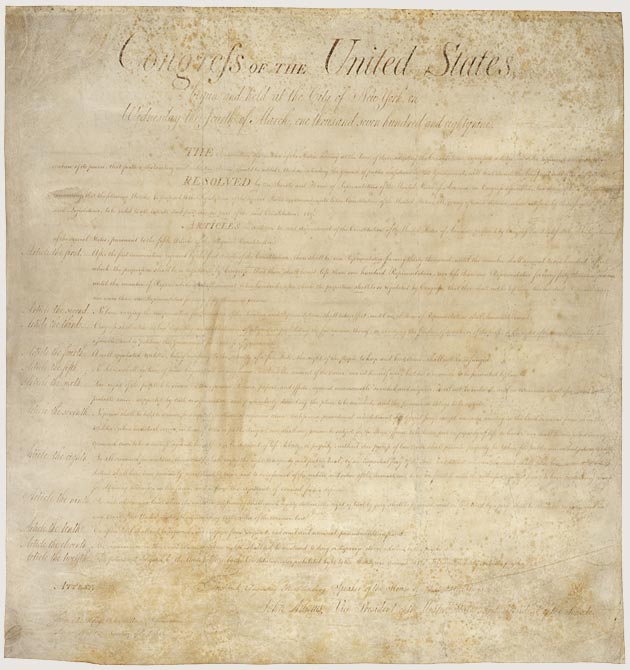 New Exhibit on the Creation of the Bill of Rights